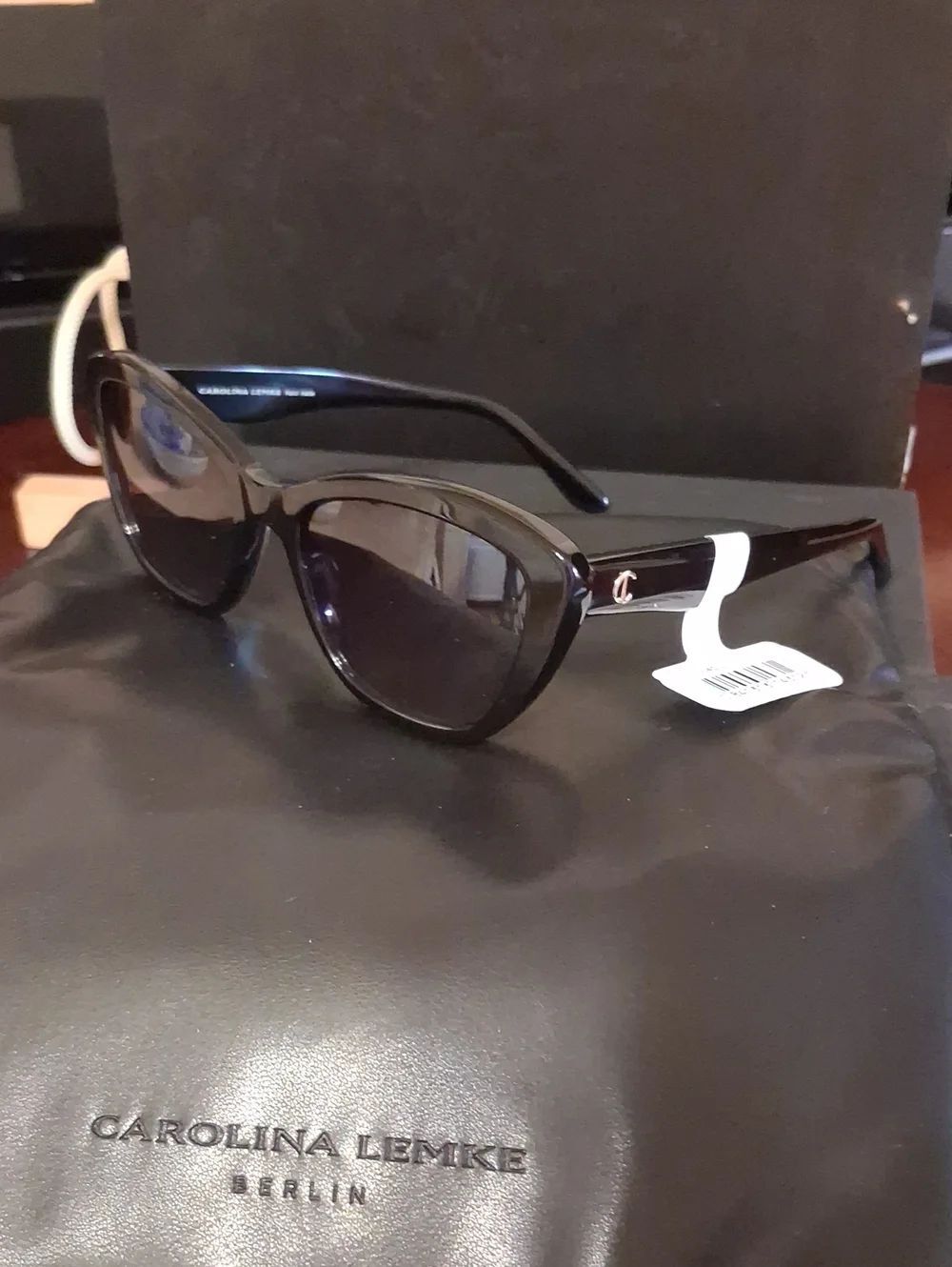 Black Orchid Oversized Butterfly/Cat Eye Carolina Lemke Sunglasses